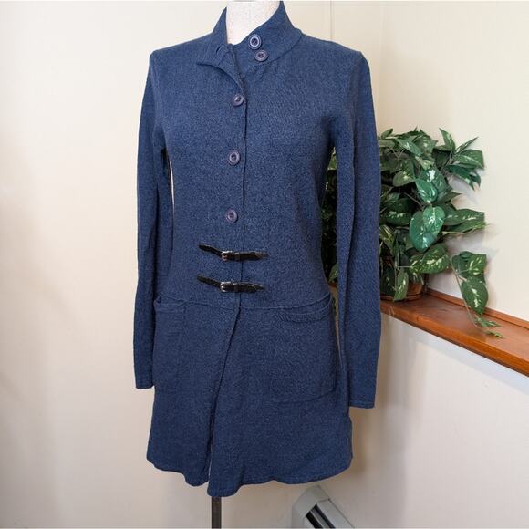 Toad&Co Navy Boiled Wood Lightweight Sweater Coat Size Small - Picture 1 of 9